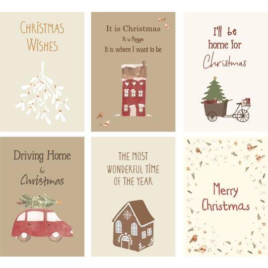 Weihnachtskarten 6er SET "My Nostalgic Christmas"